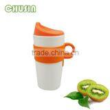 Porcelain Mug/ceramic Coffee Cup With Food Grade Silicone Lid thumbnail-3