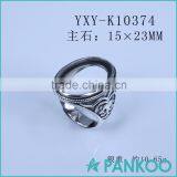 Wholesale 925 sterling silver ring base with zircon 2016 best gift for friends DIY blank silver ring