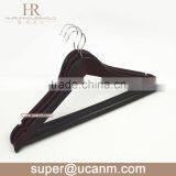 HRW-3013M Walnut Wood Suit Hanger With Plastic Tube Wood Bar thumbnail-2