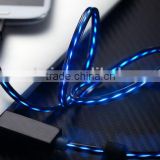 Visible flowing Cable with Micro USB,Black