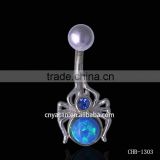 Piercing Jewelry Wholesale Opal Spider Shape Belly Button Jewelry