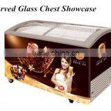 405L 415L Curved Sliding Glass Door Chest Ice Cream Freezer thumbnail-4