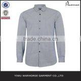 Men Fashion Long Sleeve Navy Print Stripe Shirt thumbnail-1