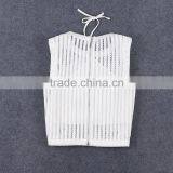 2016 Hot Sex Lady Tube Top Wholesale White Mesh Tank Top thumbnail-2