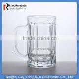 LongRun 378ml Hot Selling Custom Logo Printing Glass Beer Cup Large Handle Beer Steins Factory Supply