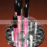 Selling Well All Over the Word Morden Design Rotatable Clear Acrylic Lipstick Cosmetic Display Rack Wholesale