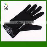 custom printed high quality 5 fingers microfiber gloves for jewelry polishing