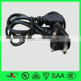 SABS 3 pin ac round electric plugs 250v 16a plug cord
