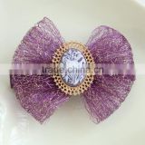 MYLOVE unique barrette purple bow hair accessory for party