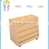 Sturdy movable latest wooden furniture designs toddler book shelf