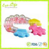 BPA Free Silicone Baby Teether, Infant Training Tooth Massager Bell Toys for Biting thumbnail-4