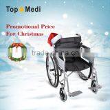 TOPMEDI Cheap Price Basic Economical Manual Standard Steel Wheelchair thumbnail-1