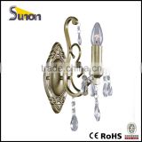 1 lightsimple European style wrought Iron antique color crystal wall lamp