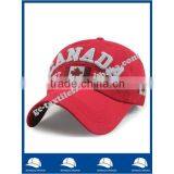 Canada Flag Red Good Quality Embroidery Logo Outdoor Baseball Cap Custom thumbnail-1
