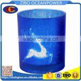 Deer Christmas Decorations Glass Candle Holder Cup thumbnail-1