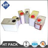 Square Paint Tin Can With Plastic Cap