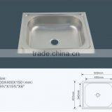 JZ-175 Small Square Cheap Stainless Steel Wash Basin thumbnail-1