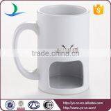 White Color Ceramic Aroma Burner Mug Wholesale thumbnail-1