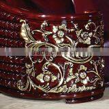 Luxurious American Style Genuine Leather Corner Sofa Set, Elegant Palace Living Room Furniture(MOQ=1 SET) thumbnail-5