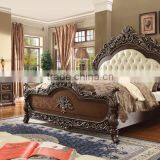 Bisini European Royal Wooden Decorated 5PCS Bedroom Set/Luxury Hand Carved Bedroom Furniture For Presidential Suite (MOQ=1 SET) thumbnail-2