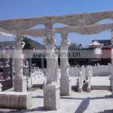 Hand Carved White Marble Statue Design Long Gazebo thumbnail-2