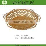 Handmade Decorative Bamboo Basket Flower Shape thumbnail-1