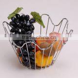 Metal Wire Fruit Basket,Kitchen Metal Fruit Rack Flower Shape thumbnail-2
