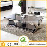 C365 Living Room Furniture Modern Glass Coffee Table Marble Coffee Table Mirrored Coffee Table thumbnail-1