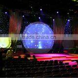 Black/white Fireproof Velvet Cloth Led Star Cloth Backdrop for Theater thumbnail-1