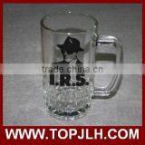 Topjlh High Quality Sublimation Glass Beer Mug With Handle thumbnail-1