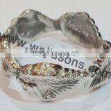 Antique Copper Look Exotic Handmade Brass Palm Leaf Bulk Napkin Ring - Cheap Napking Rings Custom Napkin Ring thumbnail-5