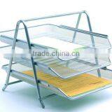 Smoked Pull Silver 3 Layers Metal Mesh Spray Paint A4 Clear File Holder Document Holder thumbnail-2