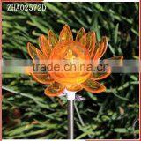 Solar Powered Iron Garden Flower Stake Rotating Solar Garden Lights thumbnail-4