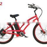 Lithium Battery Powered Electric Beach Bicycle Beach Cruiser Electric Bike for Lady thumbnail-5