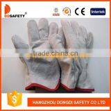 DDSAFETY High Quality Cow Split Leather Driver Gloves Motorcycle Glove