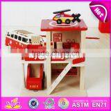 2017 New Products Funny Parking Toy Boys Wooden Toy Fire Station W04B030 thumbnail-2