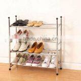 Living Room Furniture Stackable 4 Tier Stainless Steel Metal Shoe Rack thumbnail-3