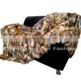 CX-D-83 Custom Made European Style Genuine Fox Fur Bedding Set Luxury thumbnail-2