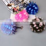 CX-R-47 New Design Promotional Fur Ball Car Keychain Fox Fur Pompons thumbnail-4