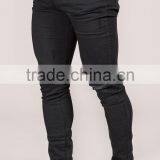 Hot Style Bleach Wash Raw Edged Damaged Cotton Denim Urban Jeans Mens thumbnail-3