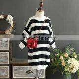 2-8 Years Wholesale 2017 New Fashion Winter Girls Knitted Sweater Striped Full Sleeve Pullover Long Style Girls Sweaters thumbnail-4