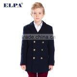 ELPA Wooven Wool Fabric Winter Overcoat Dark Blue Warm Wool Coat for Boy thumbnail-1