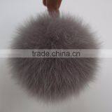 Myfur Genuine Pure White Soft Fox Fur Bobble Bag Charm Animal Fur Aceessory thumbnail-4