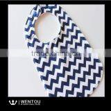 Wholesale Embroidered Seersucker Chevron Baby Bib thumbnail-1