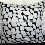 Black & white decorative pillow cover printed, cotton blend pillow, printed pillow, modern home decor, floor cushions