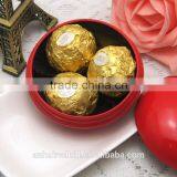 Factory Custom Printed Decorative Wedding Round Candy Metal Tin Box thumbnail-2