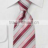 men's striped poly neck tie