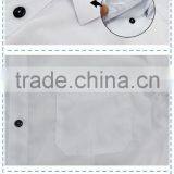 2017 Latest White Short Sleeve Contrast Color 100% Cotton Slim Fit Men Shirt thumbnail-4