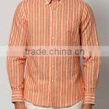 Lasted Fashion Long Sleeve Stripe Men Shirt With Button Down Collar thumbnail-1
