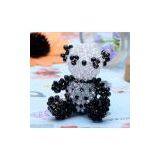 3d Beaded Panda 4mm Rondelle Crystal Cell Phone Charm thumbnail-1